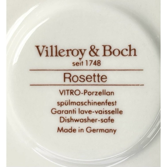 Villeroy & Boch ROSETTE, Porcelain China Warmer Set, 4 1/4” Germany - Picture 5 of 5